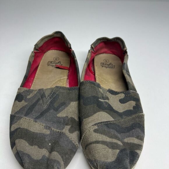 Faded glory Shoes Womens Sz 8 Camo Flats Comfort Slip On Casual - Picture 3 of 9